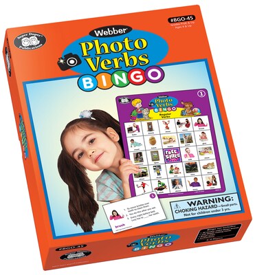 Super Duper Publications Laminated Bingo Games, Photo Verbs, Box (BGO45)