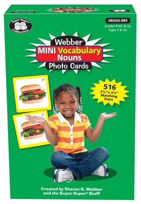 Super Duper Publications Photo Cards, Mini Vocabulary Nouns, Portable Version, Box (BIGM889)