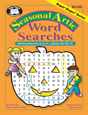 Super Duper Publications Seasonal Articulation Word Searches, Reproducible Book, Paperback (BK246)