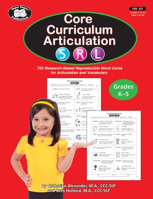 Super Duper Publications Core Curriculum Articulation Book, S R L phonemes, Reproducible, Paperback (BK381)