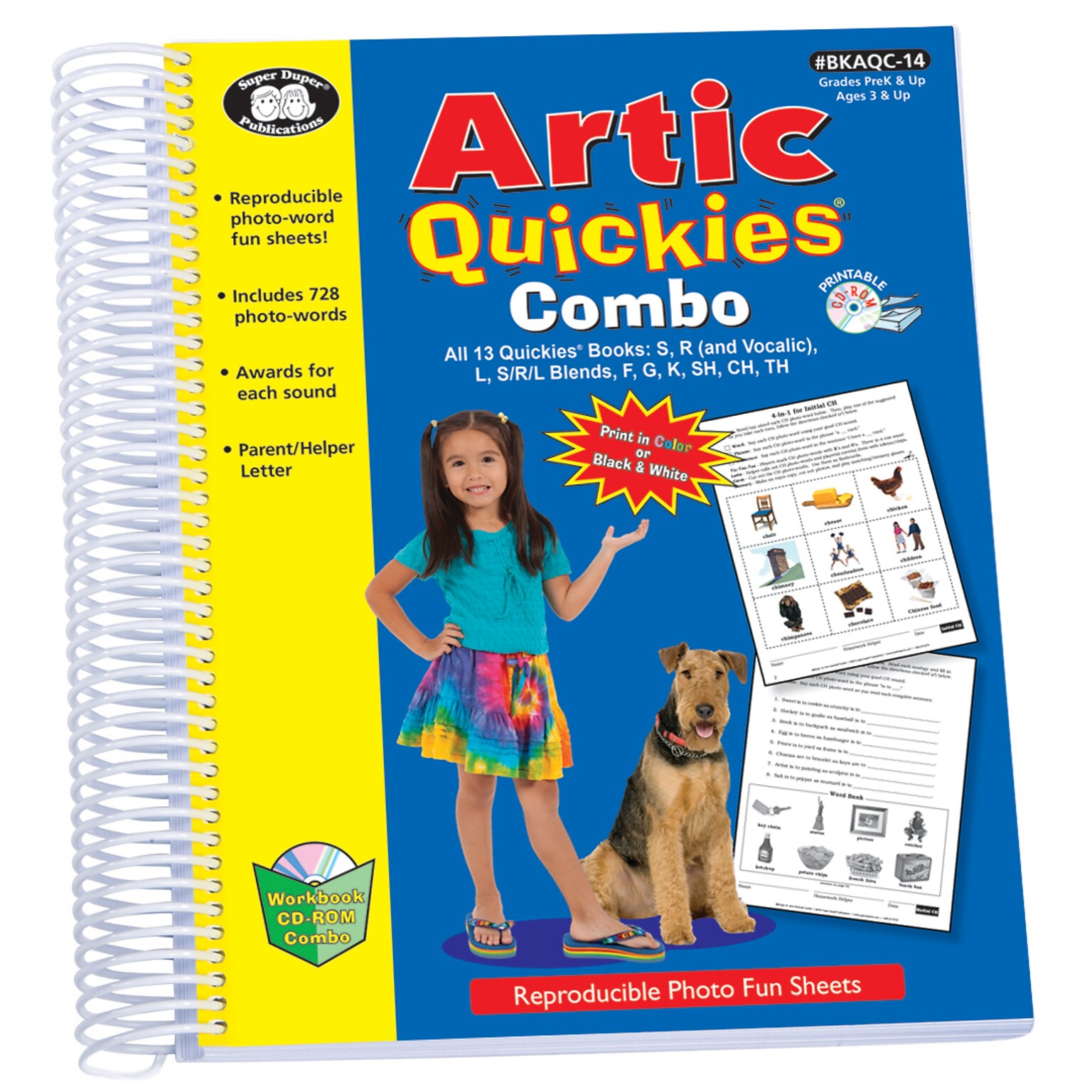 Super Duper Publications Artic Quickies, Reproducible Photo Fun Sheets, Printable CD, Hardback (BKAQC14)