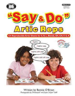 Super Duper Publications Say & Do Articulation Repetitions Book, Photo Based Activities, Printable CD, Paperback (BKCD273)