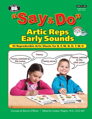 Super Duper Publications Say & Do Articulation Repetitions Early Sounds Book, Photo Based Activities, CD, Paperback (BKCD288)