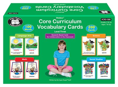 Super Duper Publications Core Curriculum Vocabulary Cards, Third Grade Words, Level 3, Box (CRD58B)