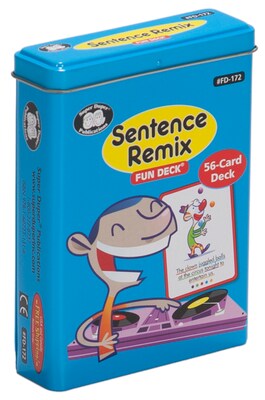 Super Duper Publications Flash Cards, Sentence Remix, Color Illustrations, Tin (FD172)