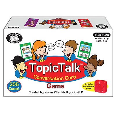 Super Duper Publications TopicTalk, Conversation Card Game, Color Illustrations, Box (GB192B)