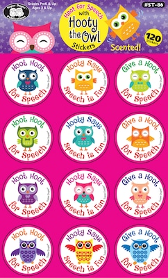 Super Duper Publications Owls Stickers, Scented, 120 Per Pack (ST86)
