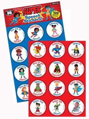 Super Duper Publications Superhero Stickers, Scented, 120 Per Pack (ST93)