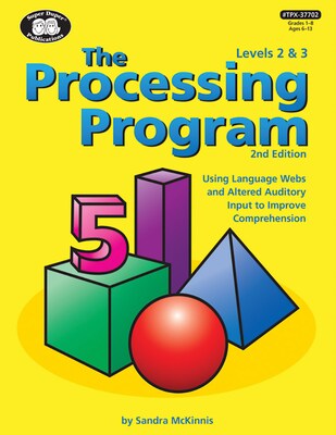 Super Duper Publications The Processing Program, Levels 2 and 3, Revised 2nd Edition, Hardcover (TPX37702)