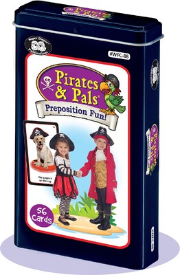 Super Duper Publications Flash Cards, Pirates & Pals Preposition Fun, Tin (WFC88)