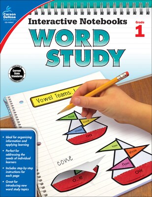 Interactive Notebooks Word Study, Grade 1 Paperback (104947)