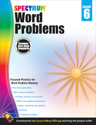 Word Problems, Grade 6 Paperback (704492)