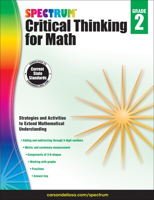 Spectrum Critical Thinking for Math, Grade 2 Paperback (705114)
