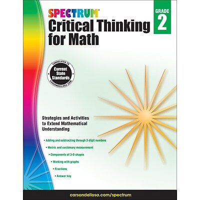 Spectrum Critical Thinking for Math, Grade 2 Paperback (705114)
