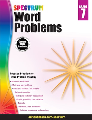 Word Problems, Grade 7 Paperback (704493)
