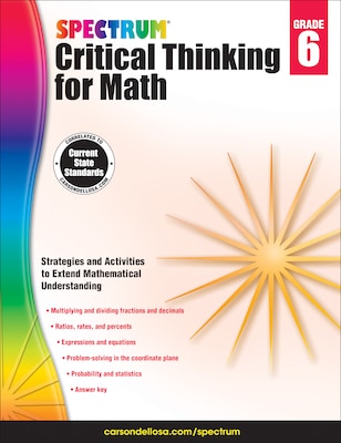 Spectrum Critical Thinking for Math, Grade 6 Paperback (705118)