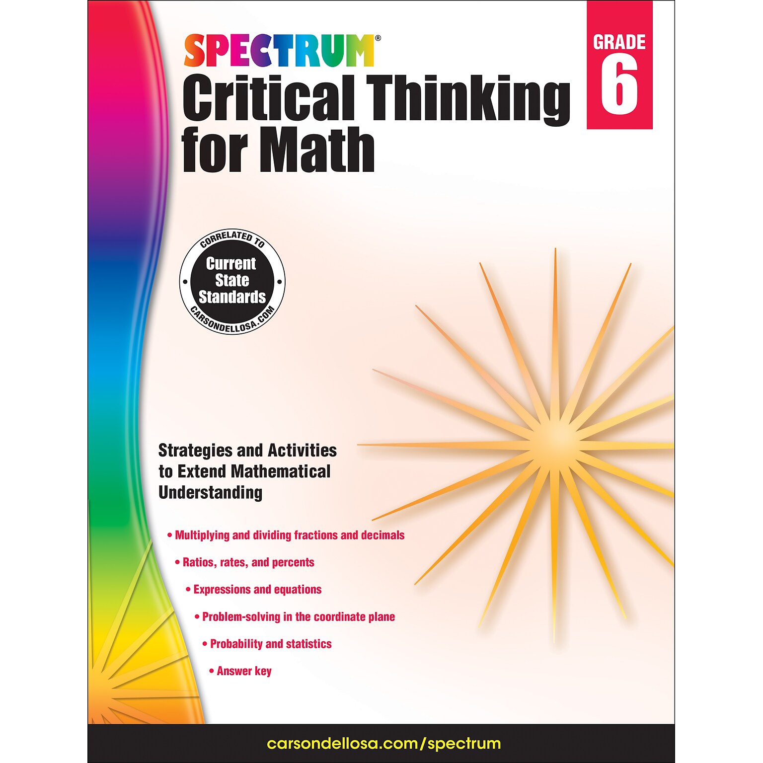 Spectrum Critical Thinking for Math, Grade 6 Paperback (705118)