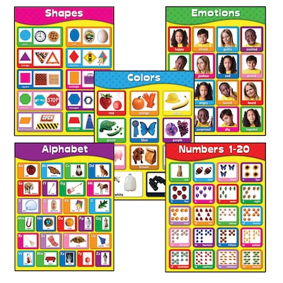 Carson-Dellosa Chart Pack EARLY LEARNING CHARTLET SET 5 charts (144350)