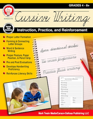 Mark Twain Cursive Writing: Instruction, Practice, And Reinforcement, Grades 4 - 9 Paperback (405023