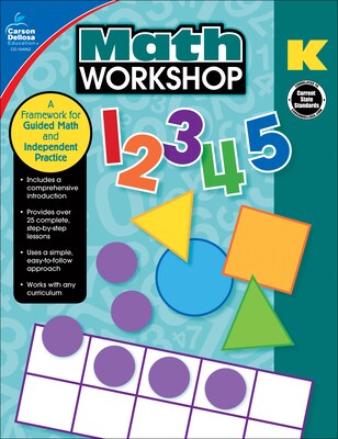 Carson-Dellosa Math Workshop, Grade K Paperback (104952)