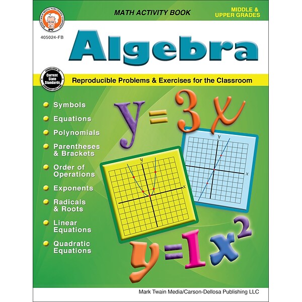 Mark Twain Algebra, Grades 5 - 12 Paperback (405024)