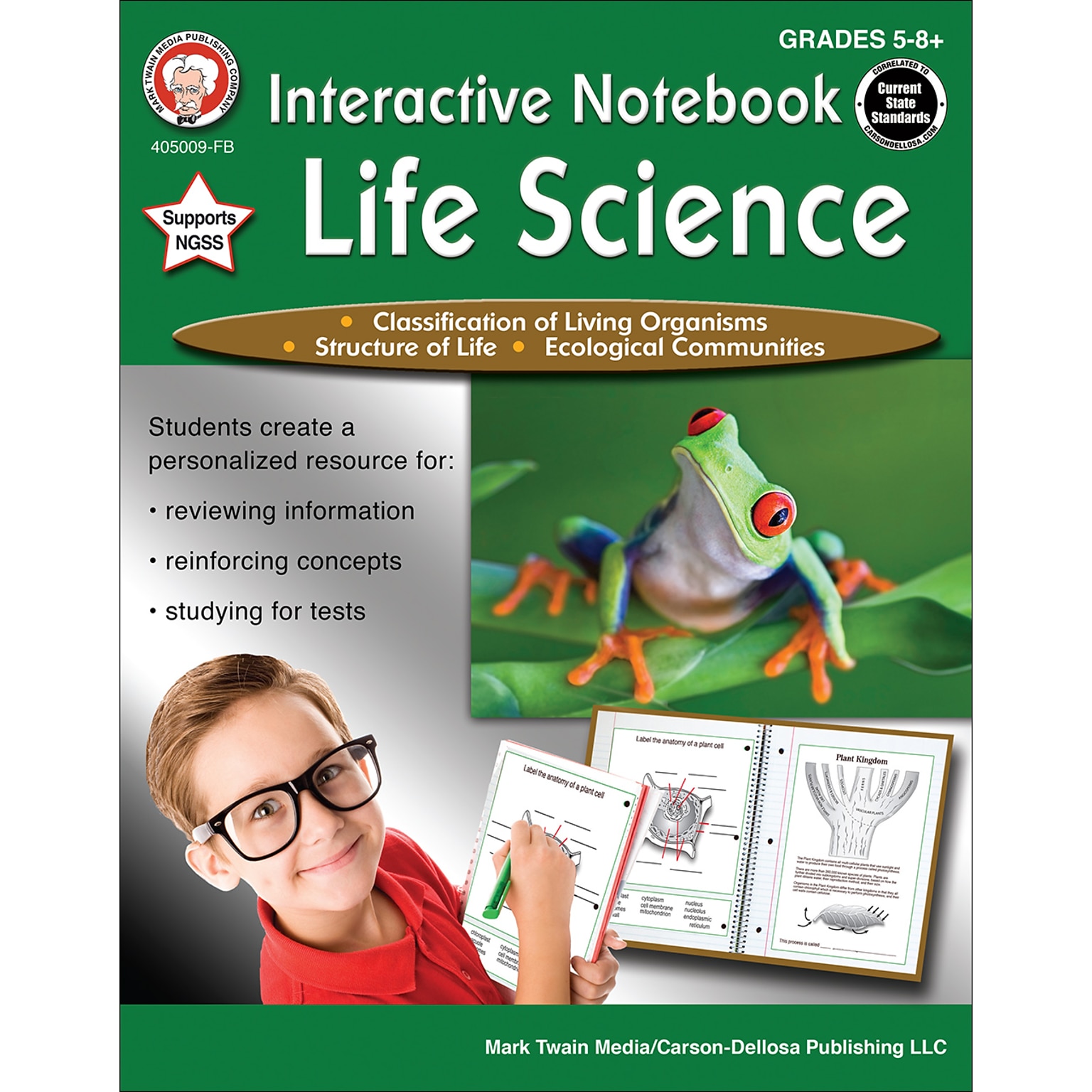 Mark Twain Interactive Notebook: Life Science, Grades 5 - 8 Paperback (405009)