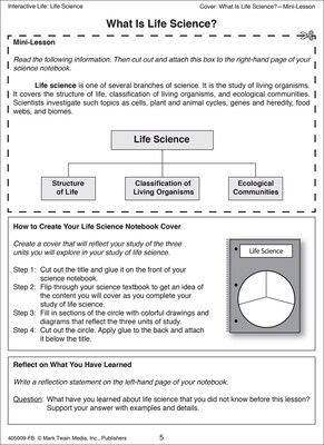 Mark Twain Interactive Notebook: Life Science, Grades 5 - 8 Paperback (405009)