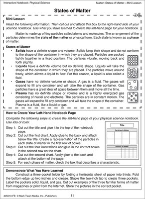 Mark Twain Interactive Notebook: Physical Science, Grades 5 - 8 Paperback (405010)