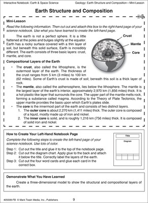 Mark Twain Interactive Notebook: Earth & Space Science, Grades 5 - 8 Paperback (405008)