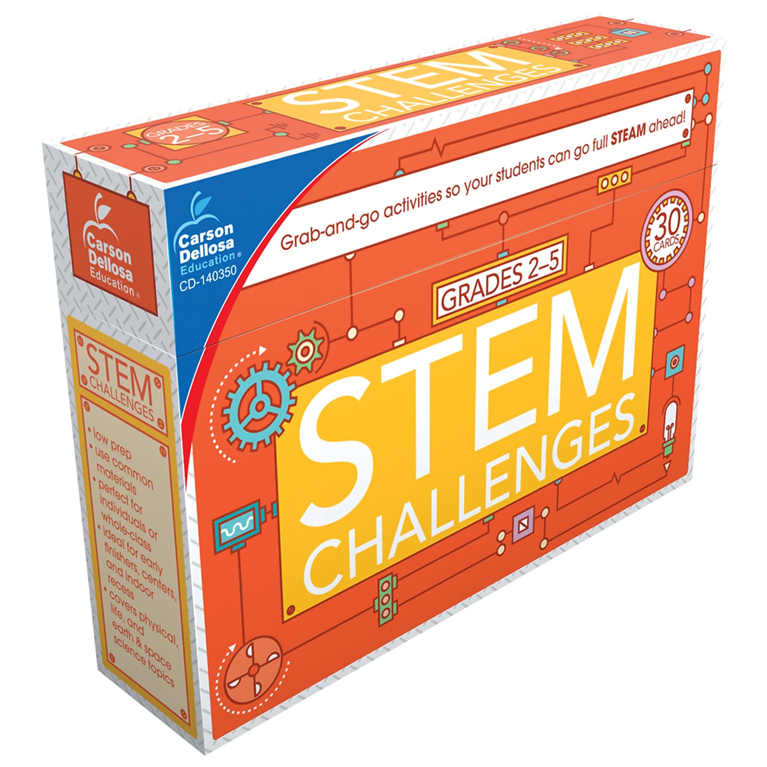 Carson-Dellosa Learning Cards Stem Challenges Grades 2–5 33 Pieces (140350)