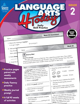 Carson-Dellosa Language Arts 4 Today, Grade 2 Paperback (104978)
