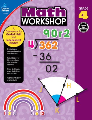 Carson-Dellosa Math Workshop, Grade 4 Paperback (104956)