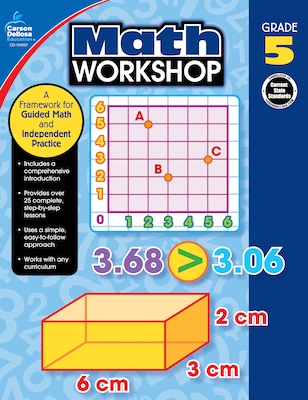 Carson-Dellosa Math Workshop, Grade 5 Paperback (104957)