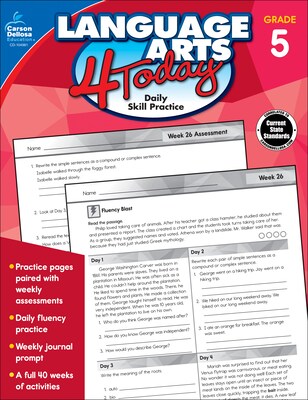 Carson-Dellosa Language Arts 4 Today, Grade 5 Paperback (104981)