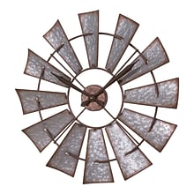 La Crosse Clock 22 Inch Metal Windmill Quartz Wall Clock (404-3956)