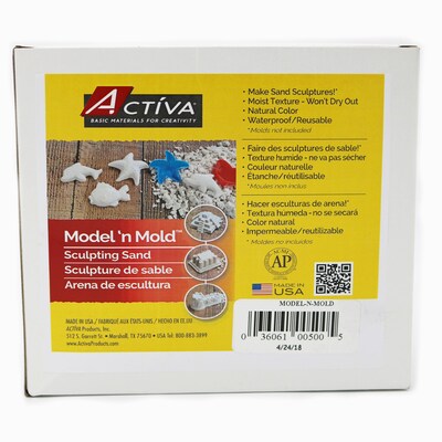 ACTÍVA Model 'n Mold Sculpting Sensory Sand, 3 lbs. Per Pack, 2 Packs (API500-2)