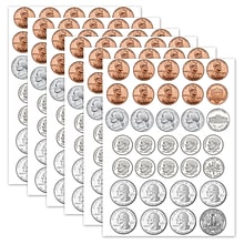 Ashley Productions Math Die-Cut Magnets, U.S. Coins, 33 Per Pack, 6 Packs (ASH10067-6)