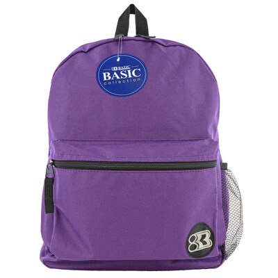 BAZIC Products Basic Backpack, Purple, Pack of 2 (BAZ1037-2)