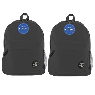 BAZIC Products® Classic Backpack 17 Black, Pack of 2 (BAZ1050-2)
