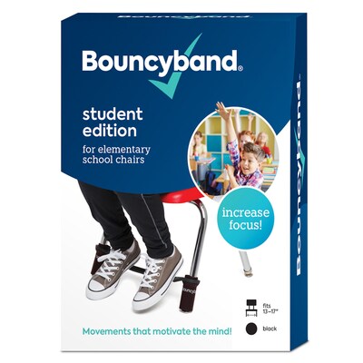 Bouncyband for Chairs, Black, 2 Sets (BBABBCBK-2)