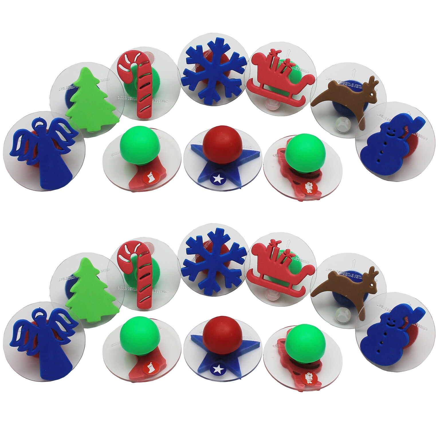 Ready2Learn Giant Stampers, Christmas Shapes, 10 Per Set, 2 Sets (CE-6725-2)