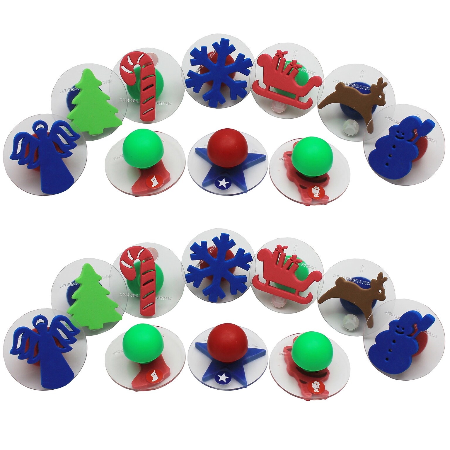 Ready2Learn Giant Stampers, Christmas Shapes, 10 Per Set, 2 Sets (CE-6725-2)