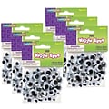 Creativity Street Wiggle Eyes, Black, Assorted Sizes, 100 Pieces Per Pack, 6 Packs (CK-344602-6)