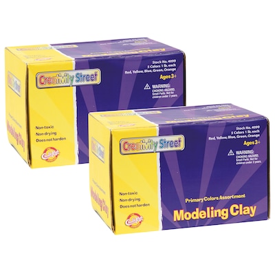 Creativity Street Modeling Clay, 5 Primary Color Assortment, 5 sticks/5 lbs. Per Set, 2 Sets (CK-409