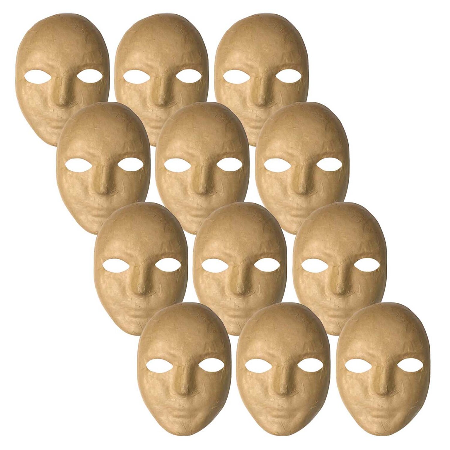 Creativity Street Papier Maché Mask, 8 x 5-1/4, Pack of 12 (CK-4190-12)