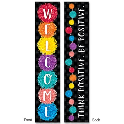 Creative Teaching Press Pom-Poms Welcome Banner (2-sided), Pack of 3 (CTP8670-3)