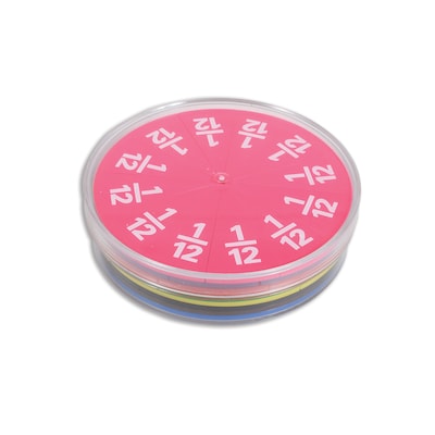 edxeducation Fraction Circles, 9 Values & Colors, 51 Per Set, 3 Sets (CTU19035-3)