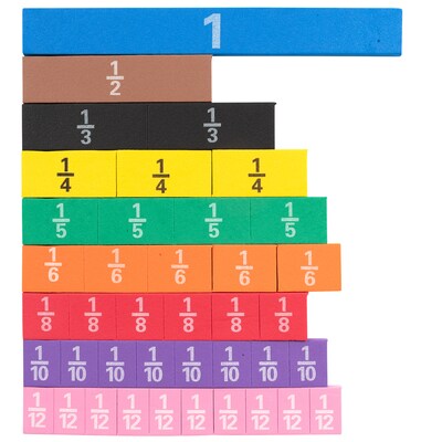 Learning Advantage Fraction Tiles, Foam, Magnetic, 51 Per Set, 3 Sets (CTU7699-3)