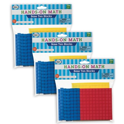 Didax Foam Base Ten Blocks, 111 Per Pack, 3 Packs (DD-211431-3)