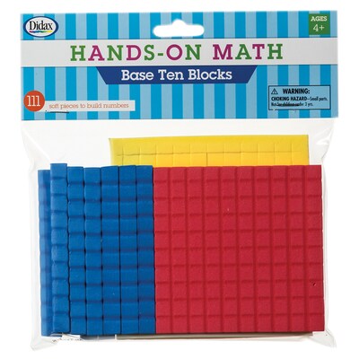 Didax Foam Base Ten Blocks, 111 Per Pack, 3 Packs (DD-211431-3)